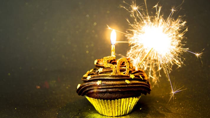 50th Happy Birthday/ anniversary Cupcake