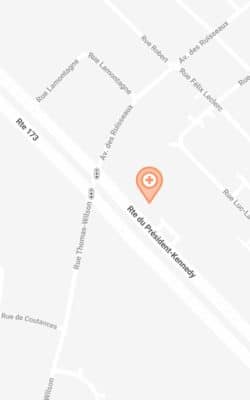 Emplacement de la clinique Pintendre sur une mappe