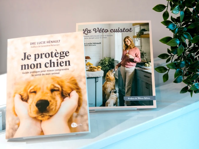 Livres "Je protège mon chien" et "La véto cuistot"